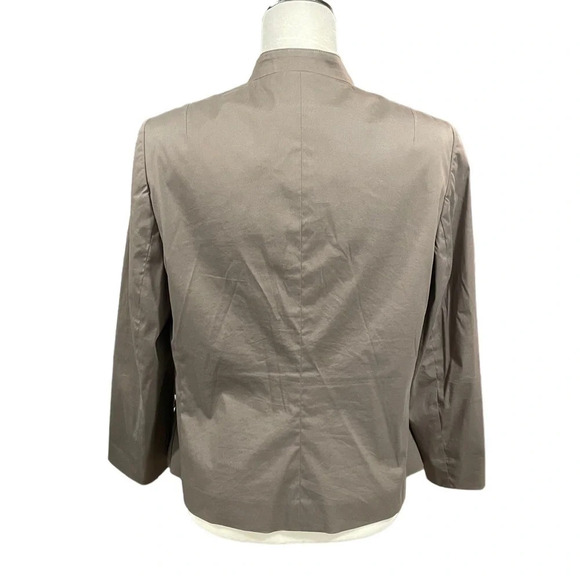 Akris Punto Full Zip Cotton Blend Jacket Women US 12 Grayish Green - Picture 8 of 9